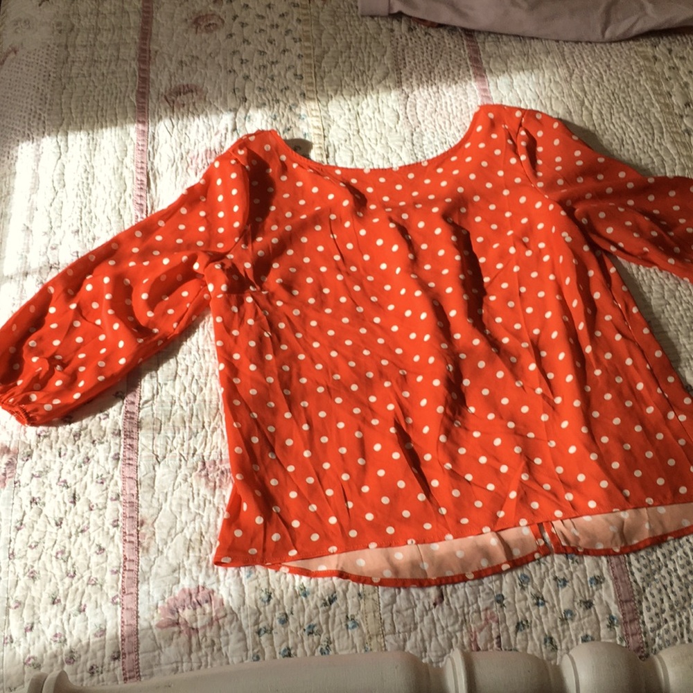 Sweet Pea polka dot blouse